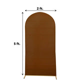 5ft Cinnamon Brown Spandex Fitted Wedding Arch Cover