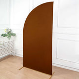 7ft Cinnamon Brown Spandex Half Moon Chiara Backdrop Stand Cover