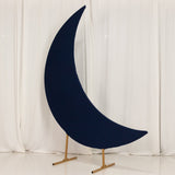 6.5ft Navy Blue Spandex Crescent Moon Chiara Backdrop Stand Cover, Custom Stretch Fitted Wedding