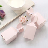 25 Pack | Blush Floral Top Satin Ribbon Party Favor Candy Gift Boxes