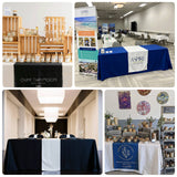 Wide Polyester 36"x72" Table Runner White - Durable Trade Show Table Linen