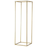 48inch Matte Gold Wedding Flower Stand - Metal Vase Column Stand - Geometric Centerpiece Vase#whtbkgd