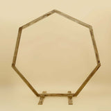 7ft Wooden Wedding Arch, Heptagonal Rustic Photography Backdrop Stand