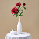 30" Tall Burgundy Artificial Dahlia Silk Flower Stems, Faux Floral Spray