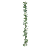 5.5ft | Cream Artificial Daisy, Magnolia Leaf Flower Garland Faux Vine