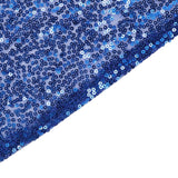 90 inch x 132 inch Royal Blue Premium Sequin Rectangle Tablecloth