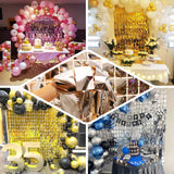 Shiny Gold Metallic Foil Rectangle Curtain Party Backdrop Door Window Curtain