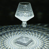 10" LED Acrylic Crystal Cup Shape Touch Control Lampshade Table Lamp, Color Changing Cordless