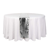 Silver DASHING Mirror Foil Table Runner