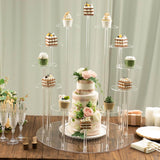 29inch Tall 12-Arm Tiered Clear Acrylic Cupcake Serving Rack