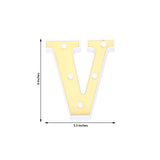 6 Gold 3D Marquee Letters | Warm White 5 LED Light Up Letters | V