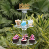 33inch 6-Tier Clear Acrylic Cupcake Tower Stand, Dessert Holder Display