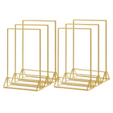 6 Pack | 5inch x 9inch Gold Frame Acrylic Freestanding Table Number Holders