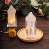 6 Pack Clear Warm White Mini Battery Operated Dimmable Lantern Lamp, Decorative Hanging Lantern