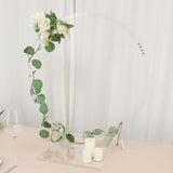 Clear Acrylic Table Wedding Arch Hoop Stand Centerpiece, Round Wreath Tabletop Decor