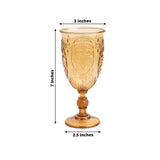 24-Pack Plastic Wine Glasses 10oz – Transparent Dusty Sage Green Vintage Goblets with Retro Embossed