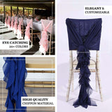 Violet Amethyst Chiffon Curly Chair Sash