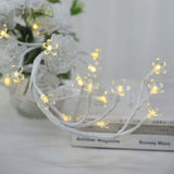 8.5ft Warm White Cherry Blossom Flower LED Fairy String Lights