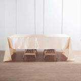 60"x126" Beige Satin Rectangular Tablecloth