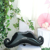 31" Black Mustache Shaped Mylar Balloon, Foil Party Balloons