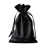 60 Pack 6x9inch Black Satin Wedding Party Favor Bags, Drawstring Pouch Gift Bags#whtbkgd