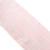 12inch x 108inch Accordion Crinkle Taffeta Table Runner, Elegant Linen Runner - Blush | Rose Gold