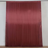 8ftx10ft Burgundy Satin Formal Event Backdrop Drape, Window Curtain Panel