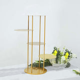 2.5ft Gold Metal 5-Tier Round Cupcake Stand, Dessert Display Centerpiece