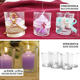 12 Pack | Ivory Votive Candle & Clear Glass Votive Holder Candle Set