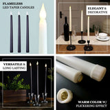 3 Pack | 11inch Blush Unscented Flickering Flameless LED Taper Candles