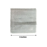 4 Pack | Silver Rhinestone Mesh Velcro Backdrop Curtain Bands, Large Chair Sash Clip Tie Backs