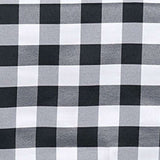 54"x54" White Black Buffalo Plaid Square Table Overlay, Checkered Gingham Table Overlay#whtbkgd