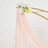 20ft Blush Rose Gold Gauze Cheesecloth Fabric Wedding Arch Drapery, Window Scarf Valance, Boho Decor