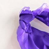 5 Pack Purple Curly Willow Chiffon Satin Chair Sashes