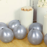 10 Pack Chrome Silver Biodegradable Latex Balloons 18inch Thick Eco Friendly Metallic Party Balloons