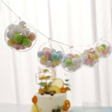 12 Pack | Clear Fillable Party Favor Gift Ornament Balls, Candy Box Containers - 3Inch