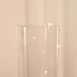 2 Pack | 28inch Heavy Duty Square Glass Cylinder Vases, Clear Glass Flower Vase