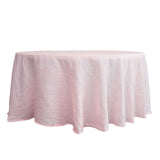 120inch Blush Rose Gold Accordion Crinkle Taffeta Round Tablecloth