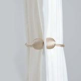 2 Pack | Champagne Magnetic Curtain Tie Backs For Window Drapes & Backdrop Panels