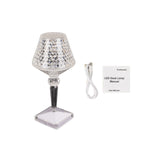 10" LED Acrylic Crystal Cup Shape Touch Control Lampshade Table Lamp, Color Changing#whtbkgd