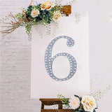 8 Inch Silver Decorative Rhinestone Number Stickers DIY Crafts - 6