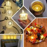 12 Pack | 2inch Warm White Column Design Flameless LED Tealight Candles