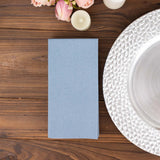 20 Pack | Dusty Blue Soft Linen-Feel Airlaid Paper Dinner Napkins