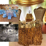 120inch Big Payette Dusty Blue Sequin Round Tablecloth Premium Collection