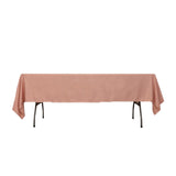 60"x102" Dusty Rose Lamour Satin Rectangle Tablecloth