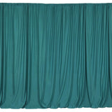 2 Pack Turquoise Durable Flame Resistant Scuba Polyester Curtain Panel Backdrops