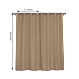 2 Pack | Handmade Taupe Faux Linen Curtains 52x84inch Curtain Panels With Chrome Grommets