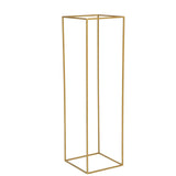 48inch Matte Gold Wedding Flower Stand - Metal Vase Column Stand - Geometric Centerpiece Vase