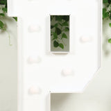 4ft White Large Marquee Light Up Letter P Mosaic Balloon Frame Pre-Cut Foam Board 10 Warm White