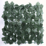 12 Pack Dark Green Artificial Ivy Hedge Privacy Screen Fence Wall Panel, Faux Leaf Greenery Backdrop